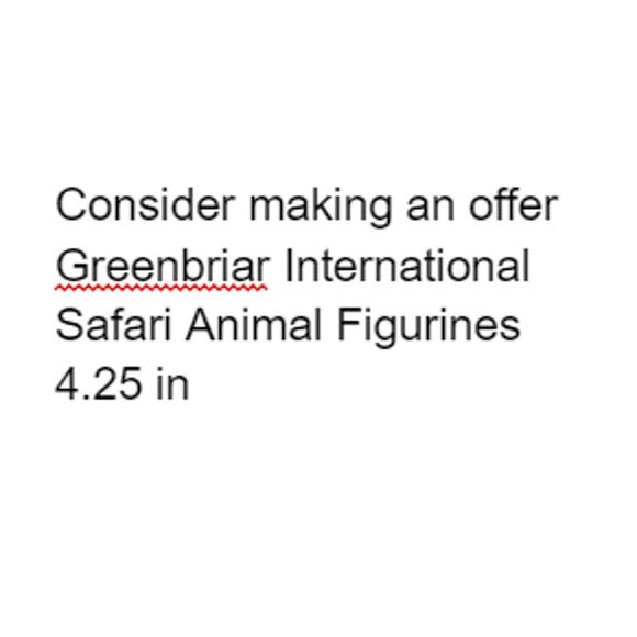 Greenbriar International Plastic Safari Animal Figurines Lion Polar Bear Hippo - Picture 2 of 15